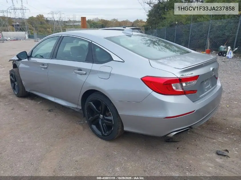 1HGCV1F33JA237858 2018 Honda Accord Sport