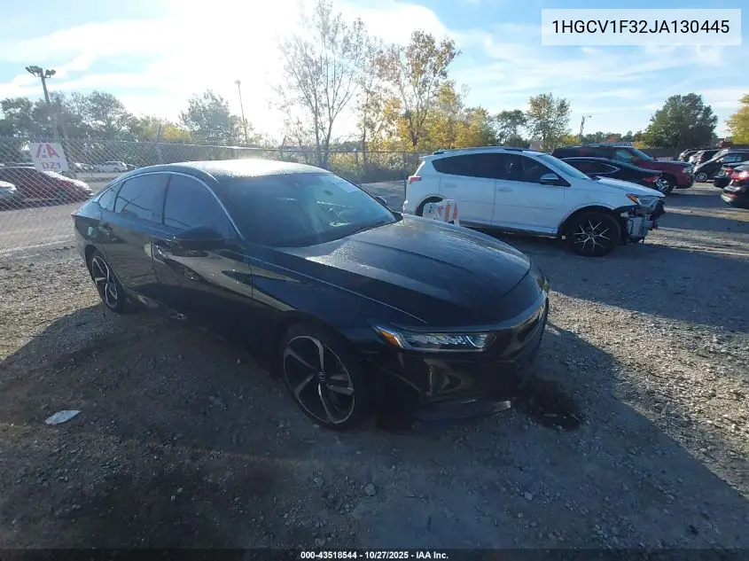 1HGCV1F32JA130445 2018 Honda Accord Sport