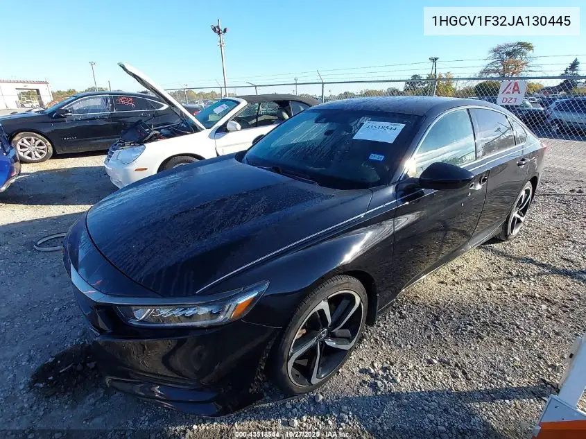 1HGCV1F32JA130445 2018 Honda Accord Sport