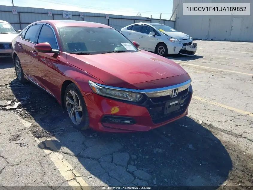 1HGCV1F41JA189852 2018 Honda Accord Ex