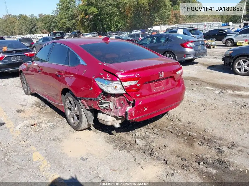 1HGCV1F41JA189852 2018 Honda Accord Ex
