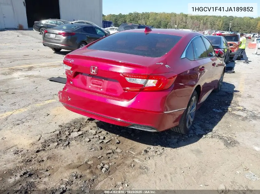 1HGCV1F41JA189852 2018 Honda Accord Ex