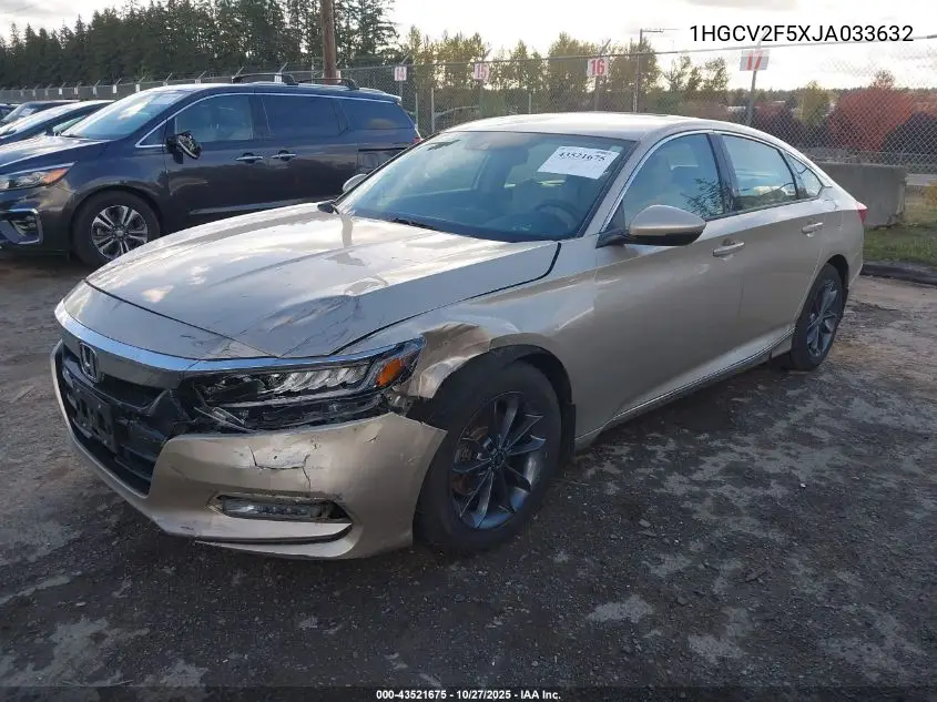 1HGCV2F5XJA033632 2018 Honda Accord Exl