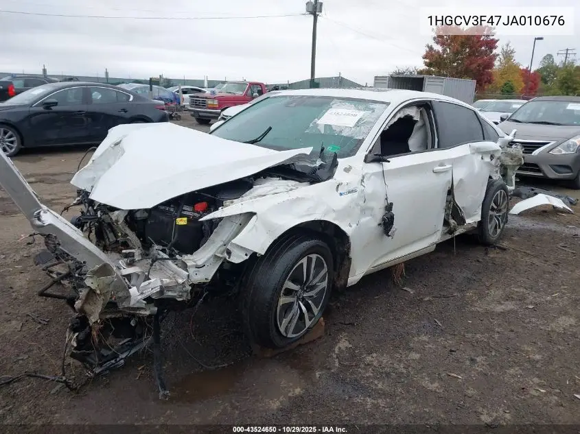 1HGCV3F47JA010676 2018 Honda Accord Hybrid Ex
