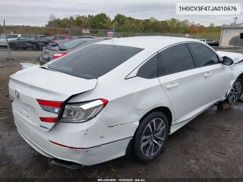 1HGCV3F47JA010676 2018 Honda Accord Hybrid Ex