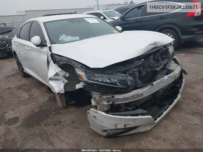 1HGCV1F3XJA235671 2018 Honda Accord Sport