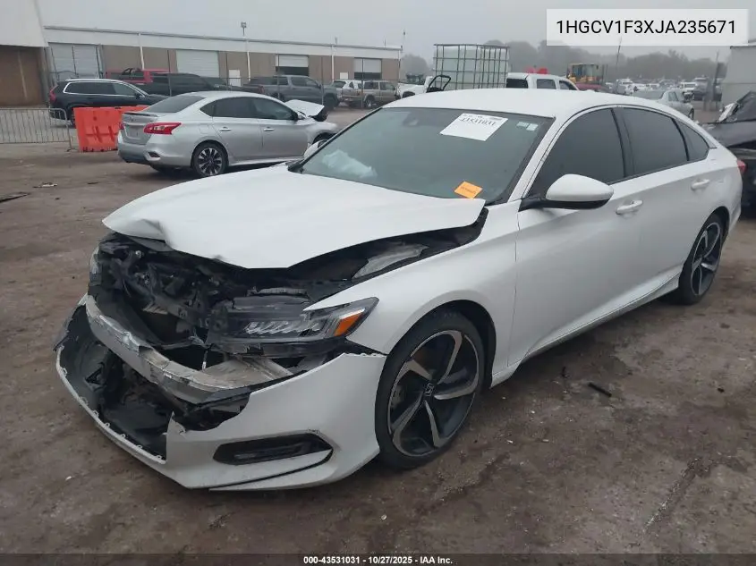 1HGCV1F3XJA235671 2018 Honda Accord Sport