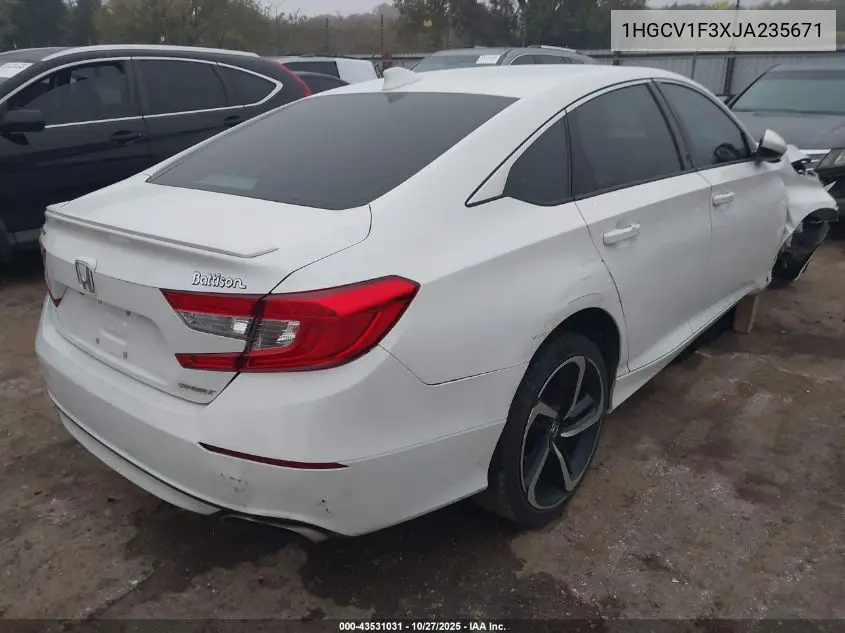 1HGCV1F3XJA235671 2018 Honda Accord Sport