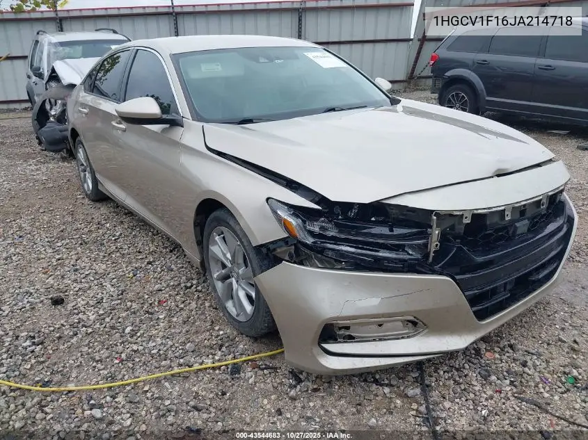 1HGCV1F16JA214718 2018 Honda Accord Lx