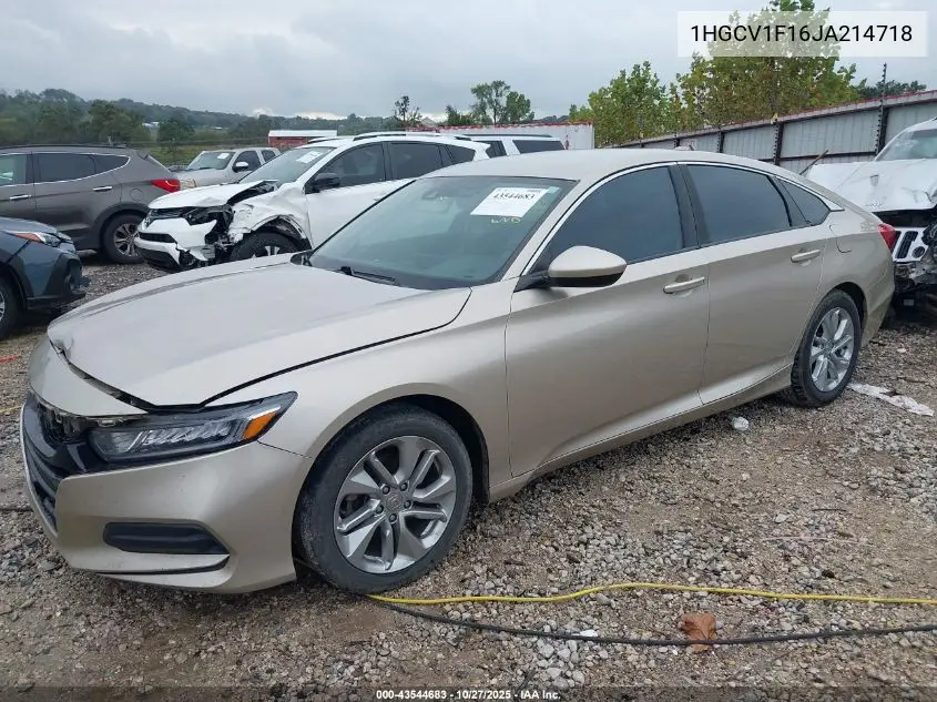 1HGCV1F16JA214718 2018 Honda Accord Lx