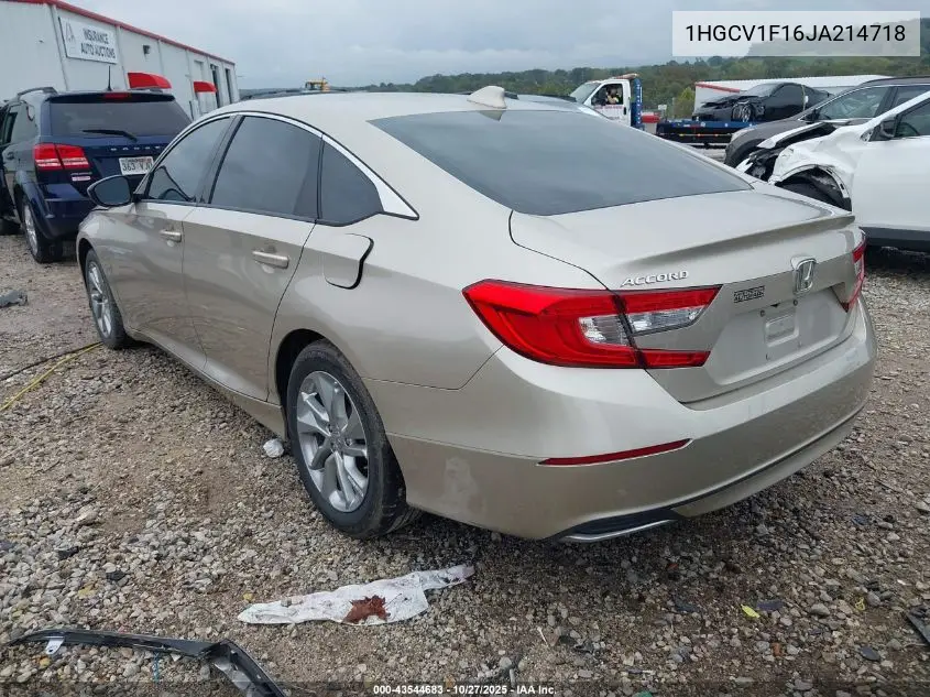 1HGCV1F16JA214718 2018 Honda Accord Lx