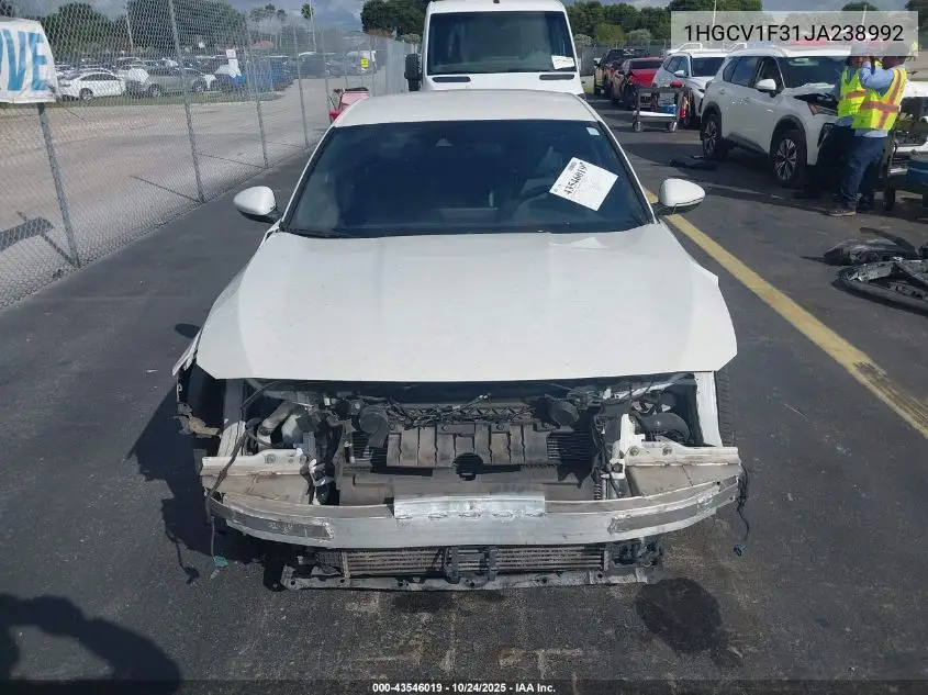 1HGCV1F31JA238992 2018 Honda Accord Sport