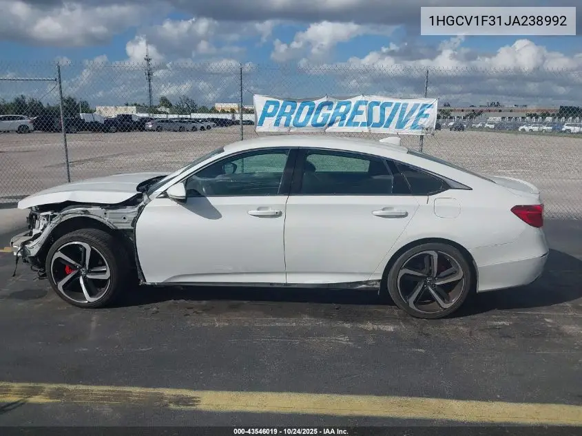 1HGCV1F31JA238992 2018 Honda Accord Sport