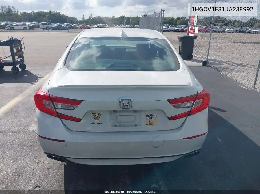 1HGCV1F31JA238992 2018 Honda Accord Sport