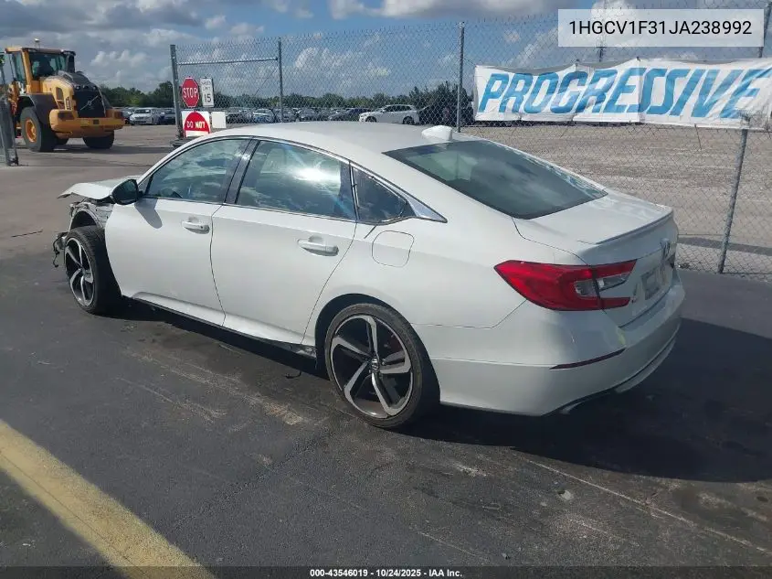 1HGCV1F31JA238992 2018 Honda Accord Sport