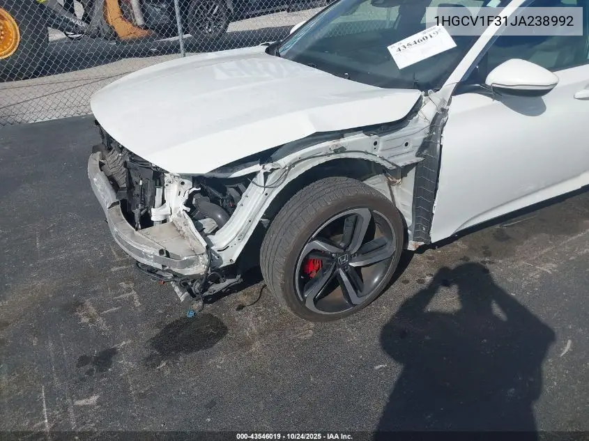 1HGCV1F31JA238992 2018 Honda Accord Sport