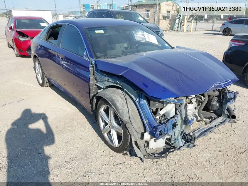 1HGCV1F36JA213389 2018 Honda Accord Sport