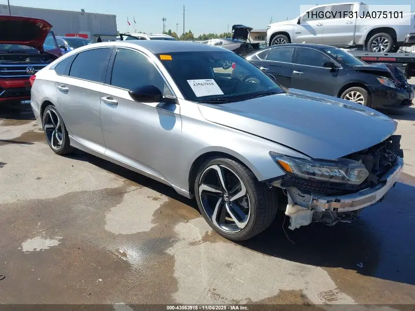1HGCV1F31JA075101 2018 Honda Accord Sport