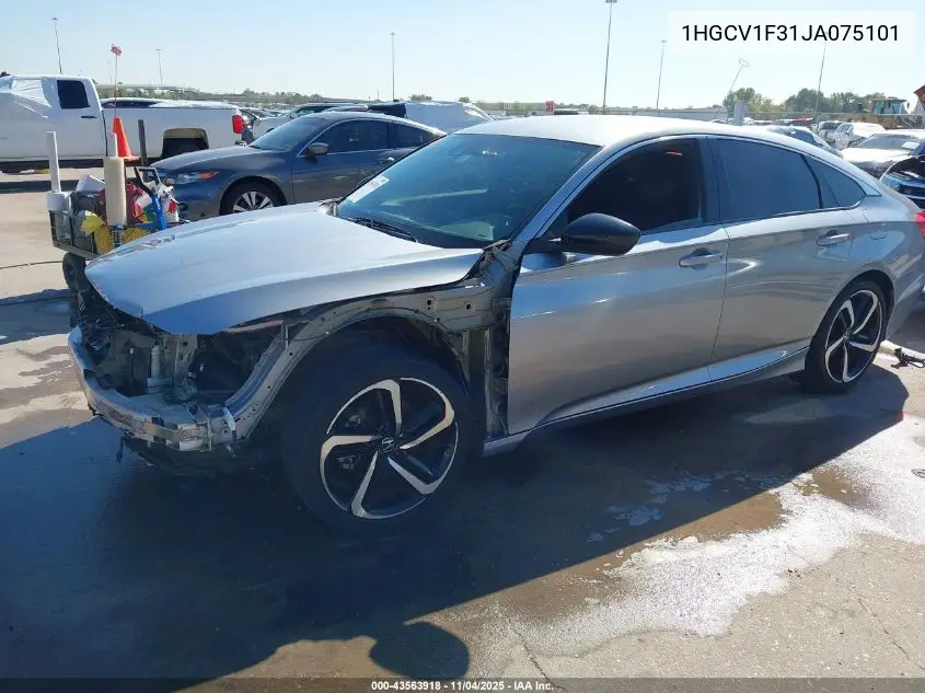 1HGCV1F31JA075101 2018 Honda Accord Sport