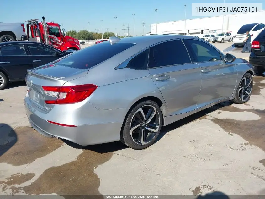 1HGCV1F31JA075101 2018 Honda Accord Sport