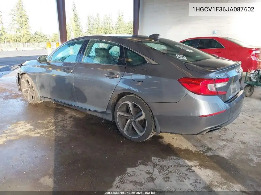 1HGCV1F36JA087602 2018 Honda Accord Sport