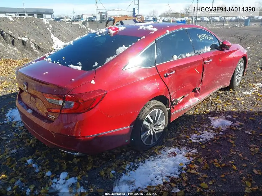 1HGCV3F94JA014390 2018 Honda Accord Hybrid Touring