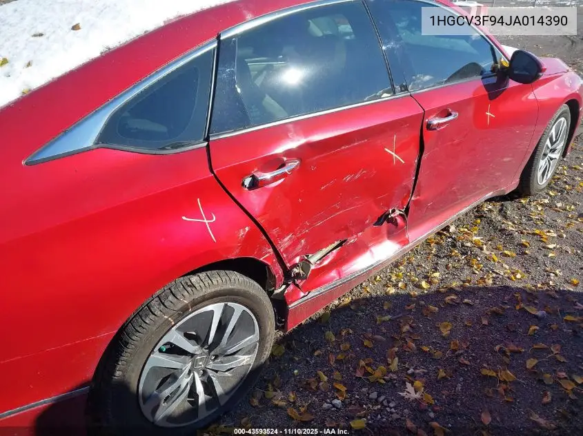 1HGCV3F94JA014390 2018 Honda Accord Hybrid Touring