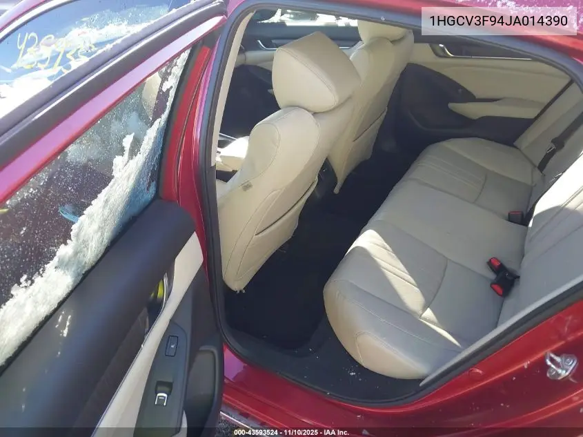 1HGCV3F94JA014390 2018 Honda Accord Hybrid Touring