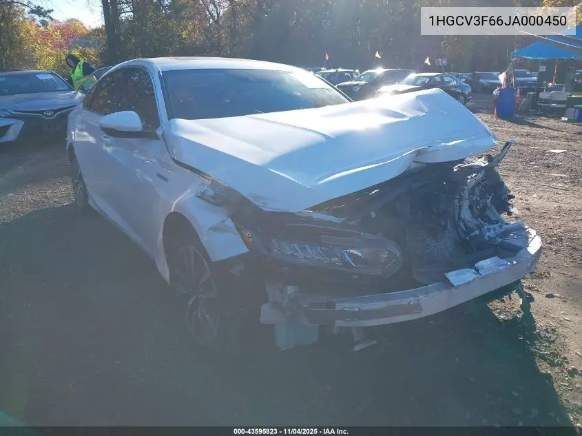 1HGCV3F66JA000450 2018 Honda Accord Hybrid Ex-L