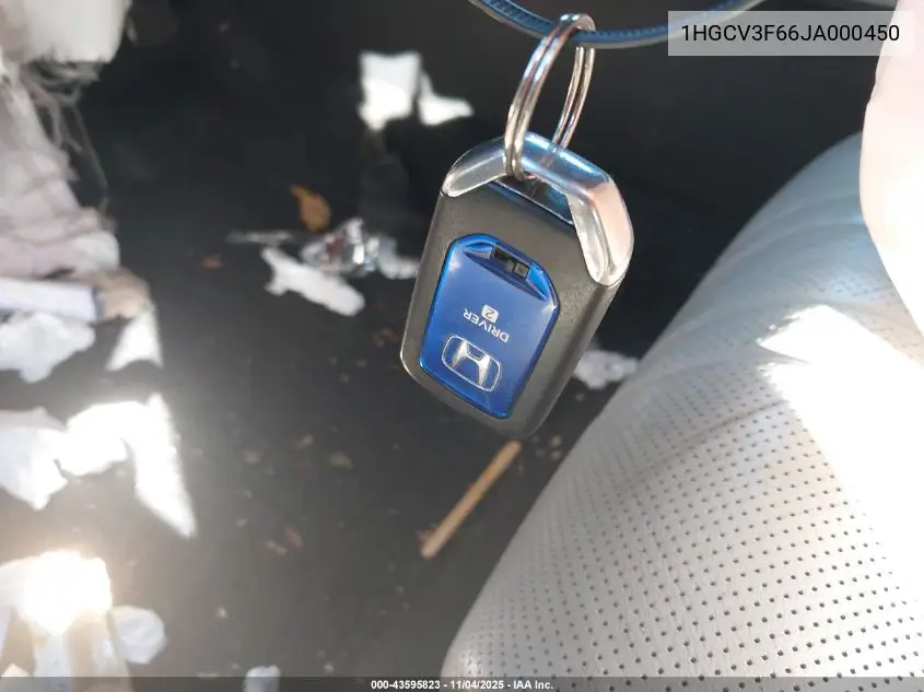 1HGCV3F66JA000450 2018 Honda Accord Hybrid Ex-L