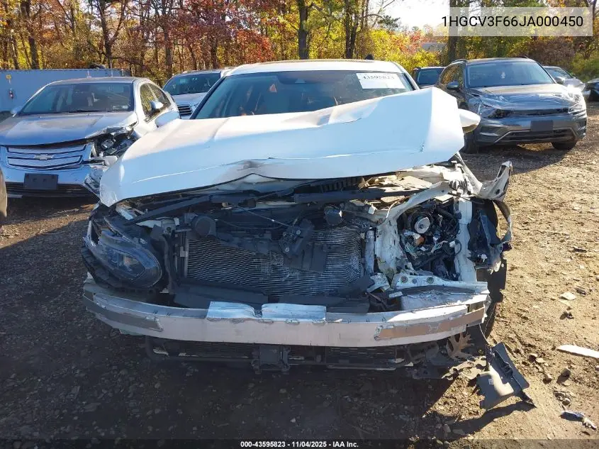 1HGCV3F66JA000450 2018 Honda Accord Hybrid Ex-L