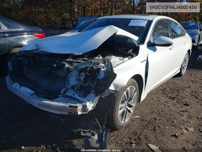 1HGCV3F66JA000450 2018 Honda Accord Hybrid Ex-L