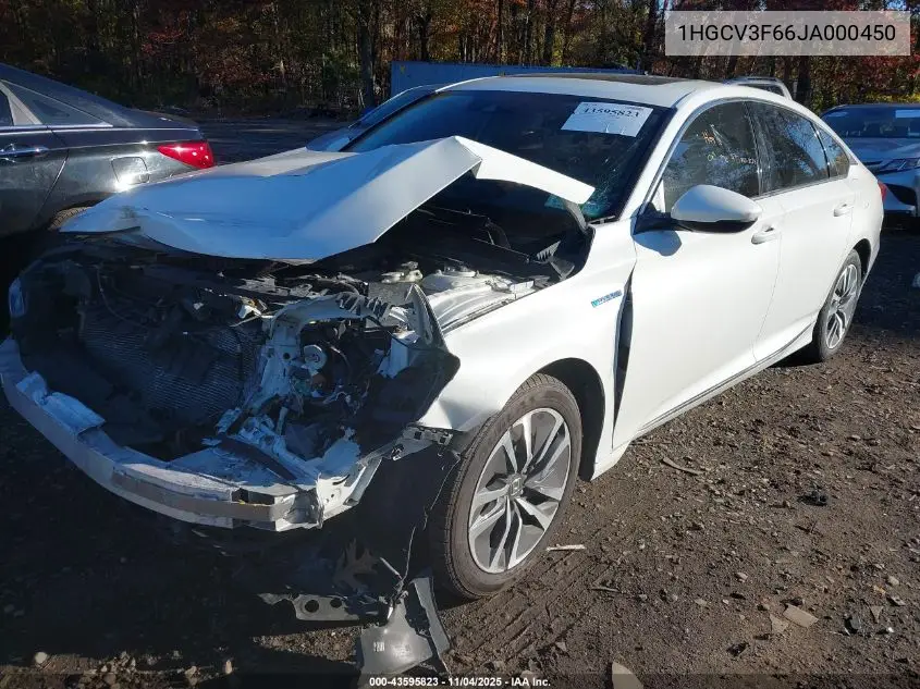 1HGCV3F66JA000450 2018 Honda Accord Hybrid Ex-L