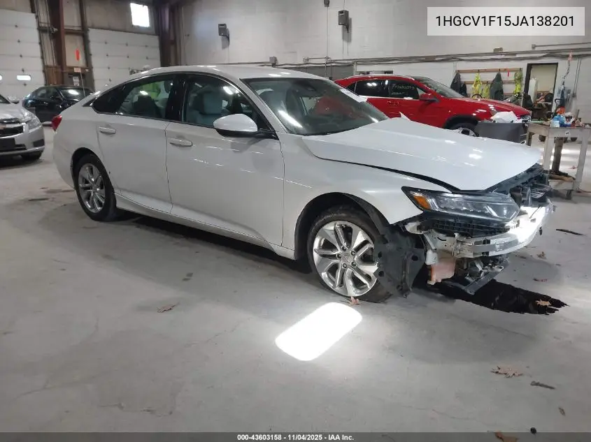 1HGCV1F15JA138201 2018 Honda Accord Lx