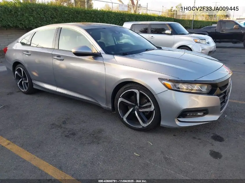 1HGCV2F33JA009445 2018 Honda Accord Sport 2.0T