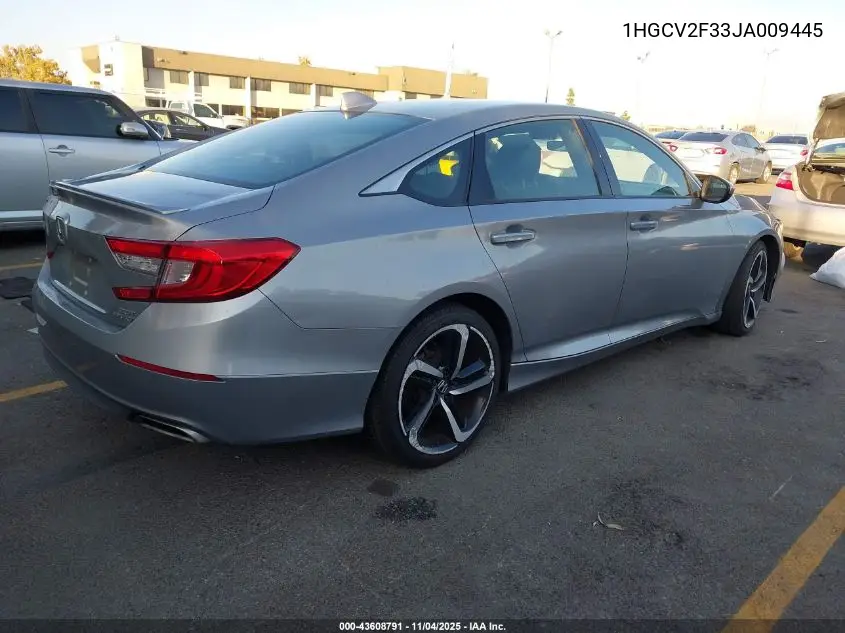 1HGCV2F33JA009445 2018 Honda Accord Sport 2.0T