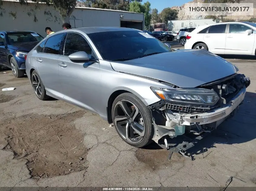 1HGCV1F38JA109177 2018 Honda Accord Sport