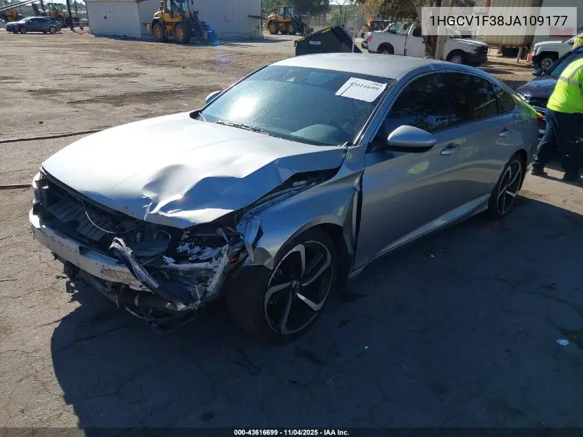 1HGCV1F38JA109177 2018 Honda Accord Sport