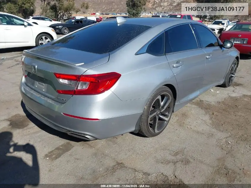 1HGCV1F38JA109177 2018 Honda Accord Sport