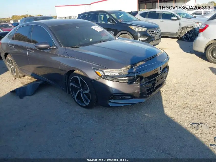 1HGCV1F36JA206393 2018 Honda Accord Sport