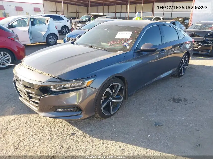 1HGCV1F36JA206393 2018 Honda Accord Sport