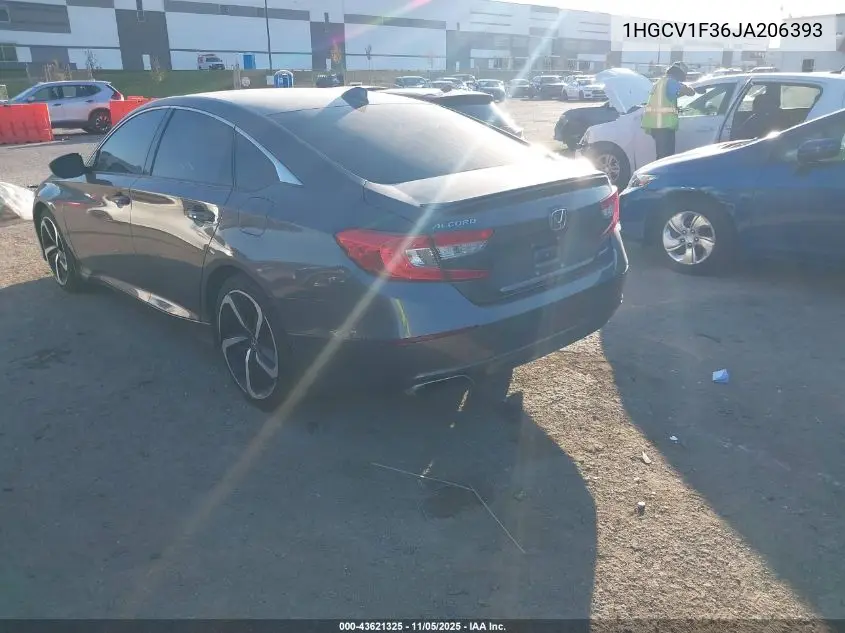 1HGCV1F36JA206393 2018 Honda Accord Sport