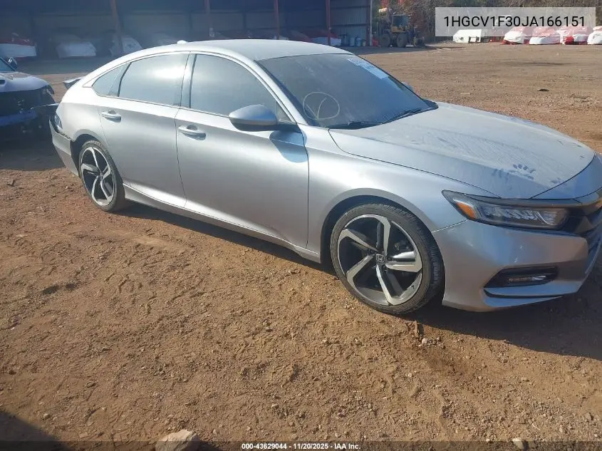 1HGCV1F30JA166151 2018 Honda Accord Sport