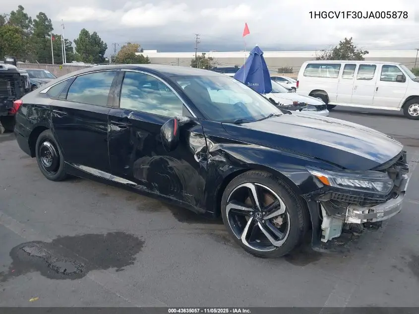 1HGCV1F30JA005878 2018 Honda Accord Sport