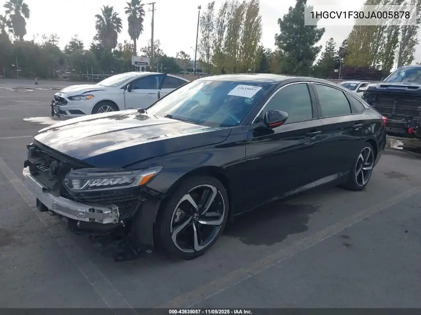 1HGCV1F30JA005878 2018 Honda Accord Sport