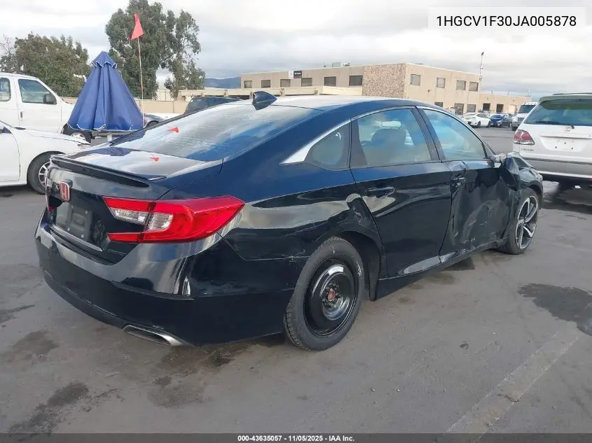 1HGCV1F30JA005878 2018 Honda Accord Sport