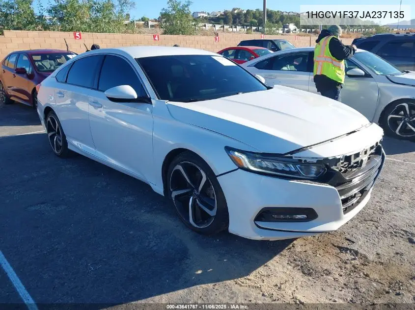 1HGCV1F37JA237135 2018 Honda Accord Sport