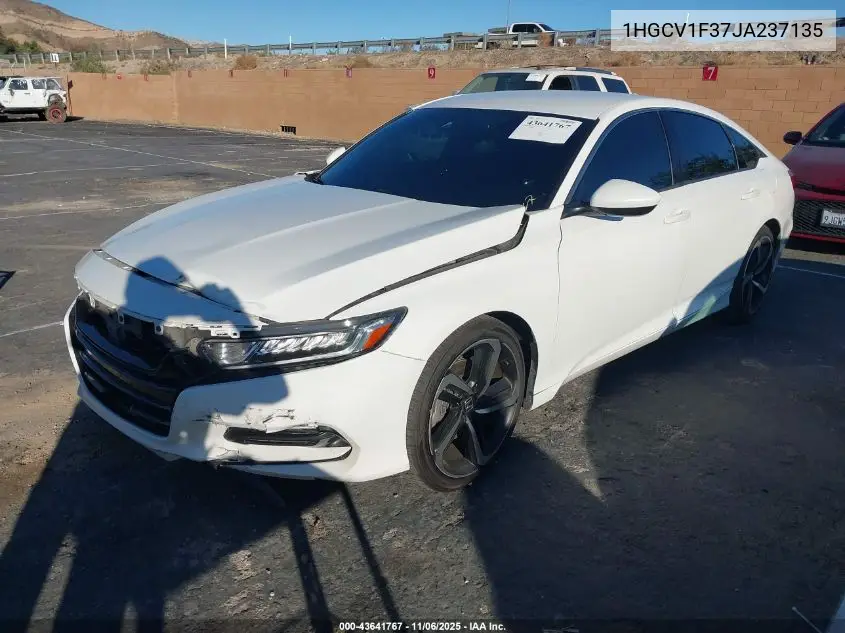 1HGCV1F37JA237135 2018 Honda Accord Sport