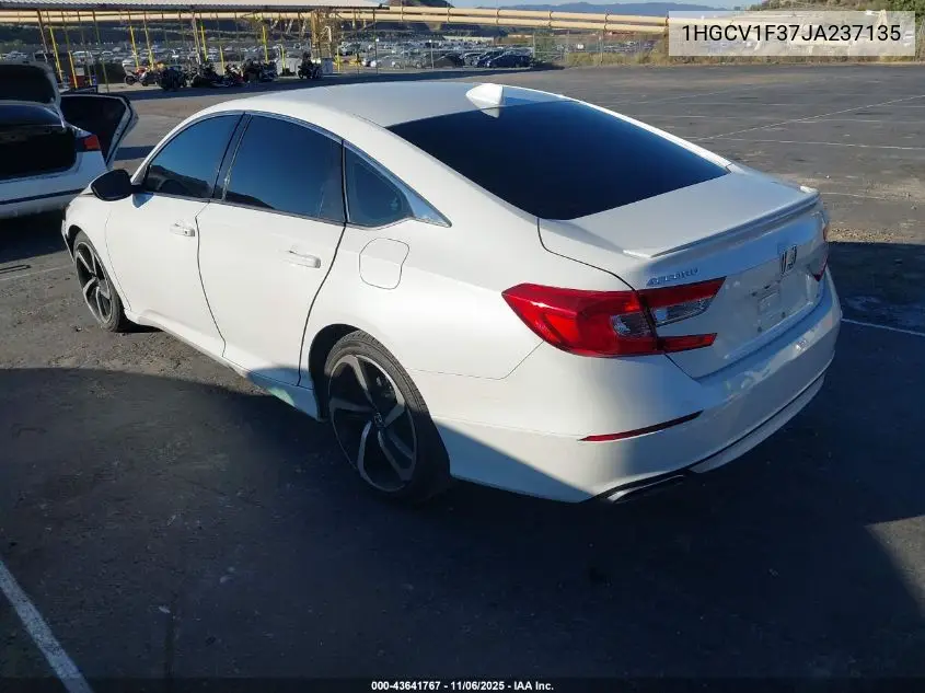 1HGCV1F37JA237135 2018 Honda Accord Sport