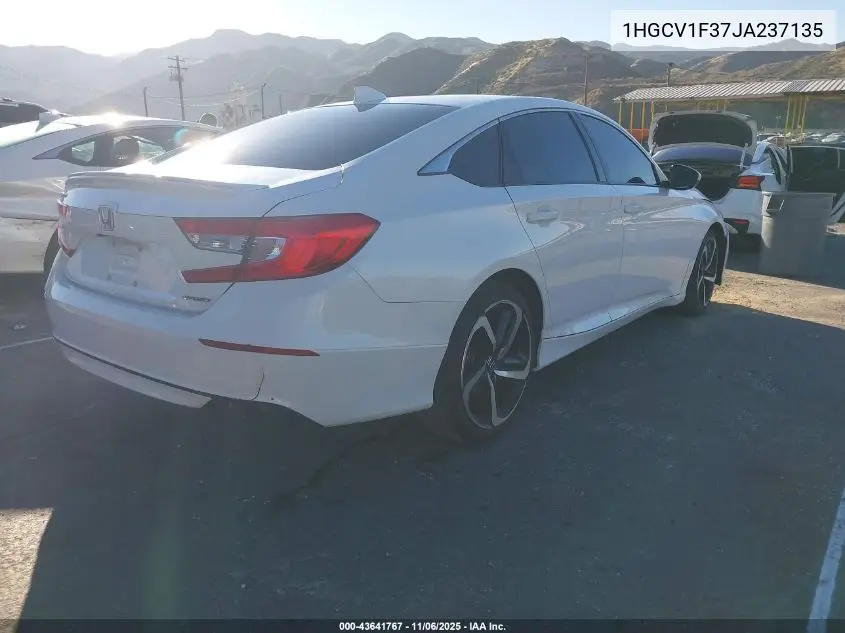 1HGCV1F37JA237135 2018 Honda Accord Sport